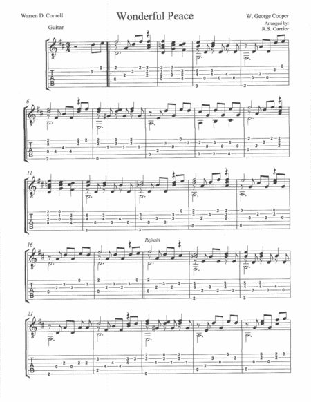 Wonderful Peace' (arr. R.S. Carrier)