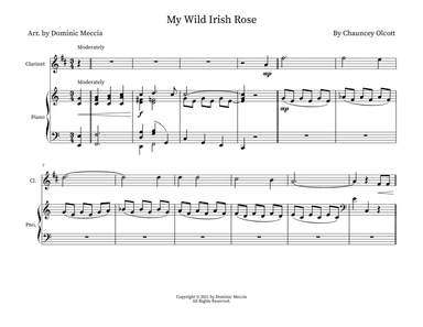 My Wild Irish Rose (arr. Dominic Meccia)