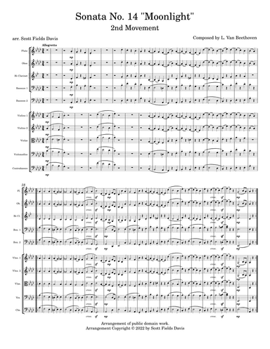 Moonlight Sonata (Movement II) for orchestra (arr. Scott Fields Davis)