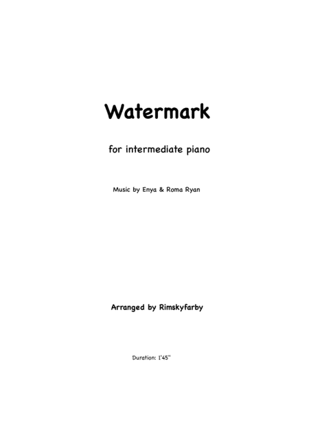 Watermark (arr. Rimskyfarby)