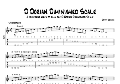 D Dorian Diminished Scale (4 Ways to Play)