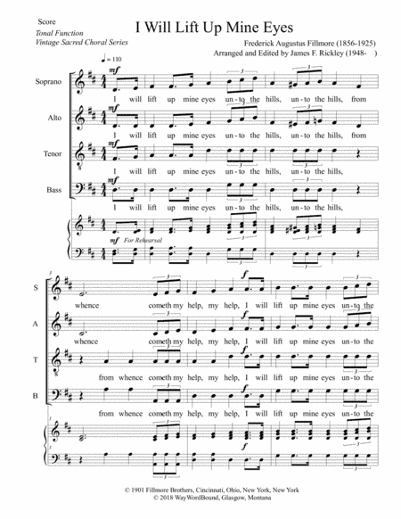I Will Lift Up Mine Eyes (arr. James F. Rickley)