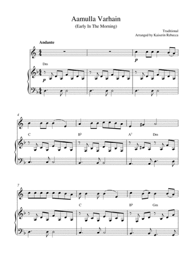 Aamulla Varhain (Early In The Morning) (arr. Kaiserin Rebecca)