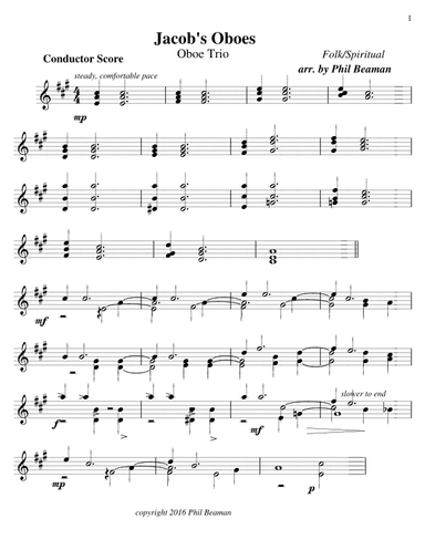 Jacob's Oboes - Trio (arr. Phil Beaman)