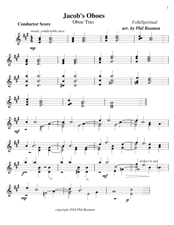 Jacob's Oboes - Trio (arr. Phil Beaman)