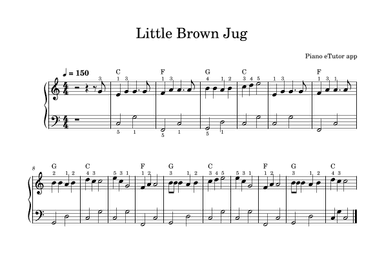 Little Brown Jug - piano (arr. Piano eTutor app)