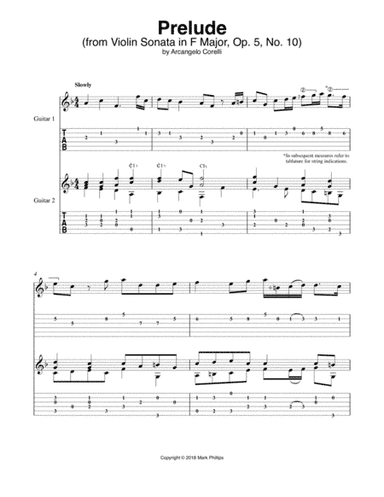 Prelude (from Violin Sonata in F Major, Op. 5, No. 10) (arr. Mark Phillips)