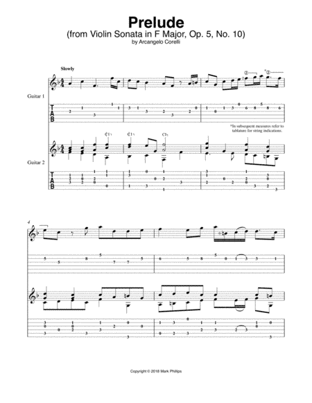 Prelude (from Violin Sonata in F Major, Op. 5, No. 10) (arr. Mark Phillips)