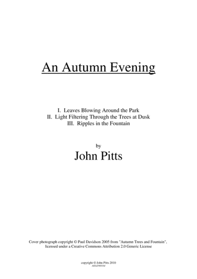 An Autumn Evening