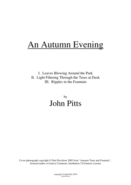 An Autumn Evening