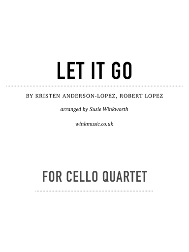 Let It Go (arr. Susie Winkworth winkmusic.co.uk)