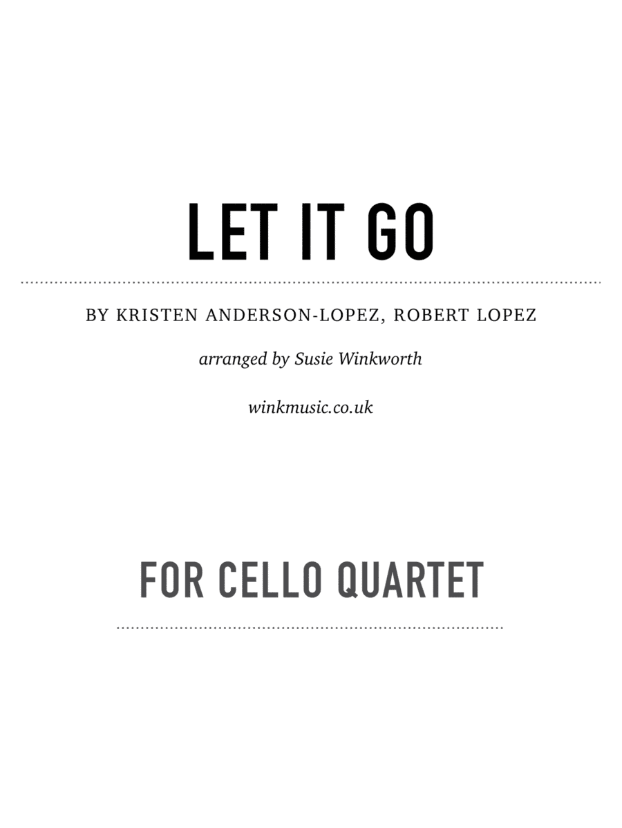 Let It Go (arr. Susie Winkworth winkmusic.co.uk)