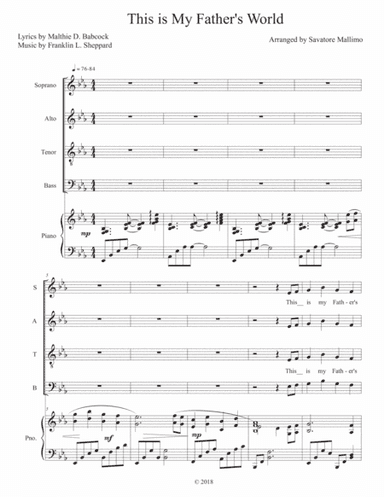 This is My Father's World (arr. Salvatore Mallimo)