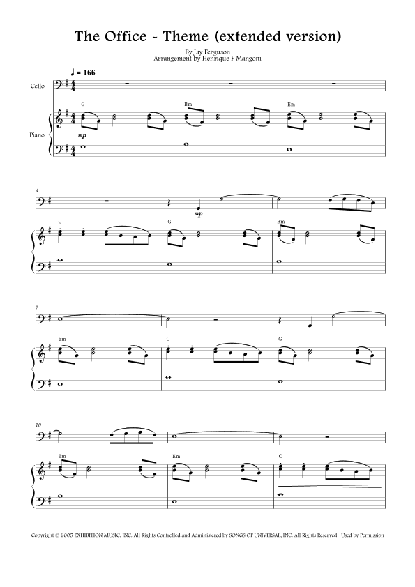 The Office - Theme (arr. Henrique F Mangoni)