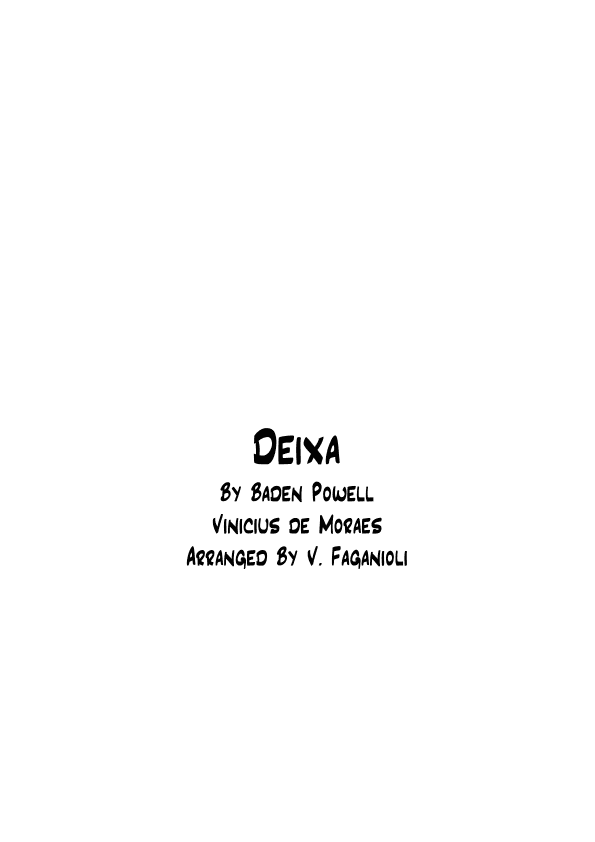 Deixa (arr. Valdeci Faganioli)