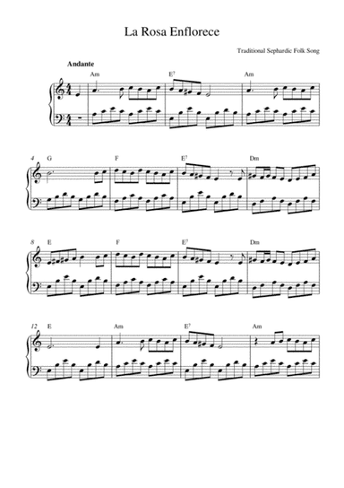 La Rosa Enflorece (The Rose Flowers) (arr. Kaiserin Rebecca)