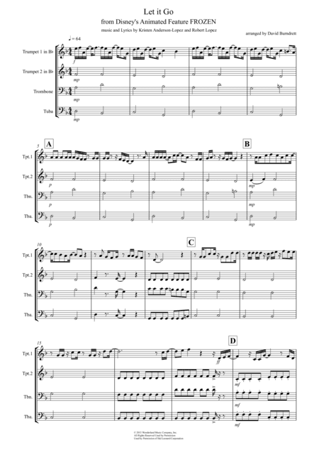 Let It Go (from Frozen) (arr. David Burndrett)