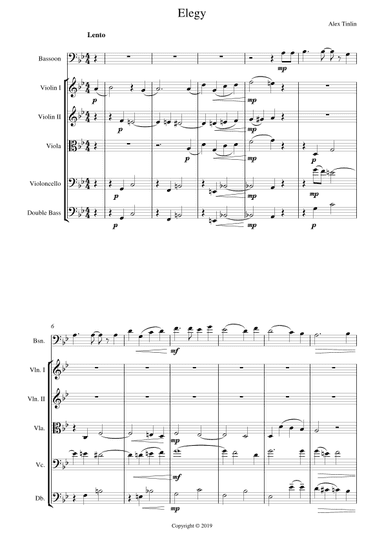 Elegy for Bassoon and Strings
