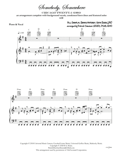 Somebody Somewhere (arr. Patrick Sheehan)