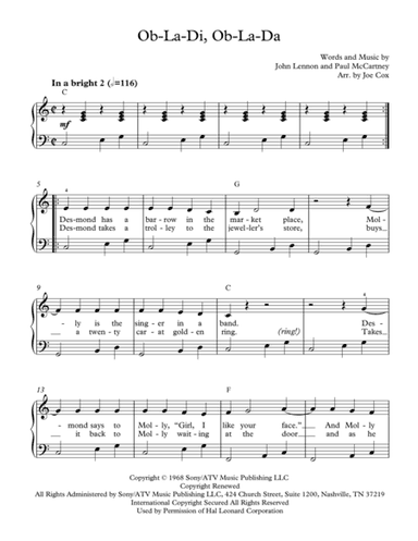 Ob-La-Di, Ob-La-Da (arr. Joe Cox)