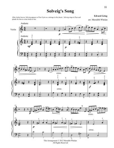 Classical Duets for Violin & Piano:  Solveig's Song (arr. Meredith Whelan)