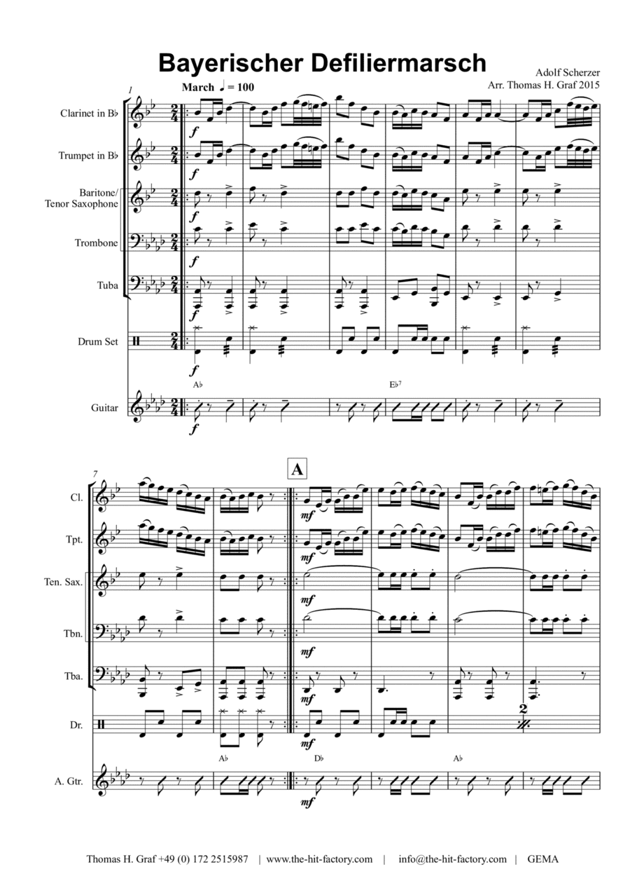 Bayerischer Defiliermarsch - German March - Oktoberfest - German Band (arr. Thomas Graf)