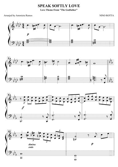 Speak Softly, Love (love Theme) (arr. Antonieta Ramos Valverde)