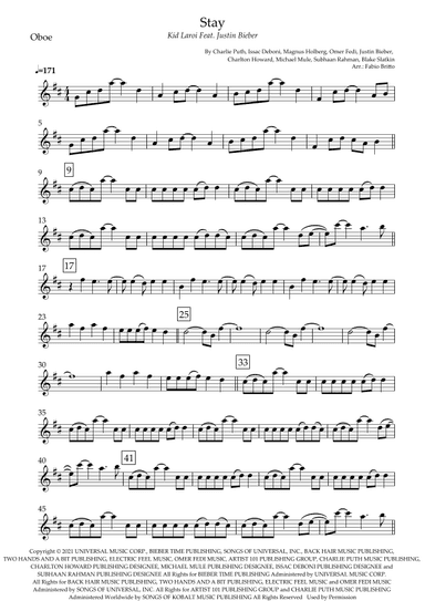 Stay (arr. Fabio Britto)