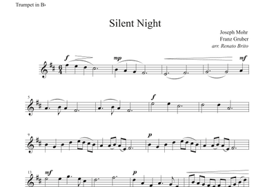 Silent Night - For Small Orquestra (arr. Renato Brito - Trumpet in Bb part) (arr. Renato Brito)