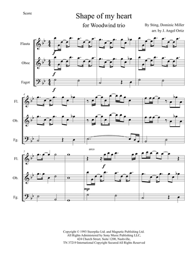 Shape Of My Heart (arr. José angel Ortiz ramirez)