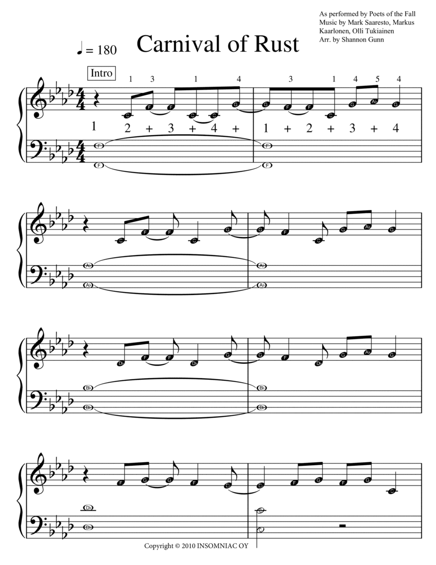 Carnival Of Rust (arr. Shannon Gunn)