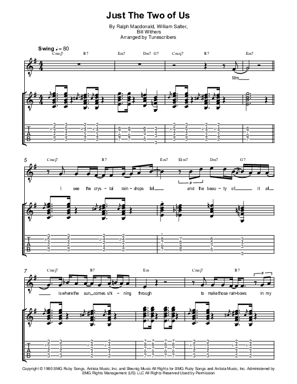 Just The Two of Us (arr. Tunescribers)