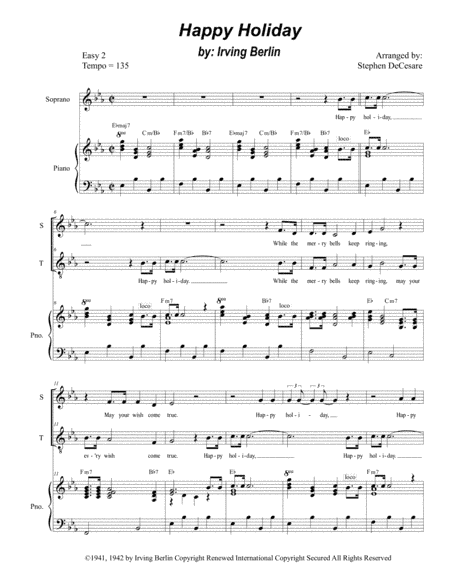Happy Holiday (arr. Stephen DeCesare)
