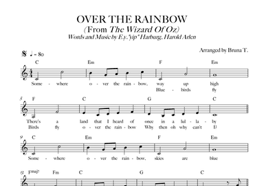 Over The Rainbow (arr. Bruna T.)