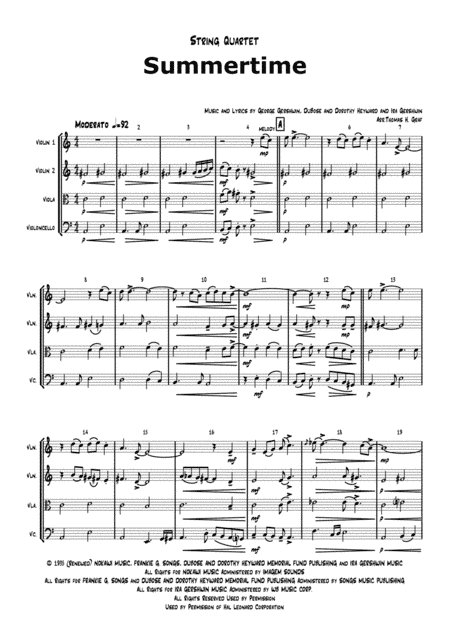 Summertime (arr. Thomas H. Graf)