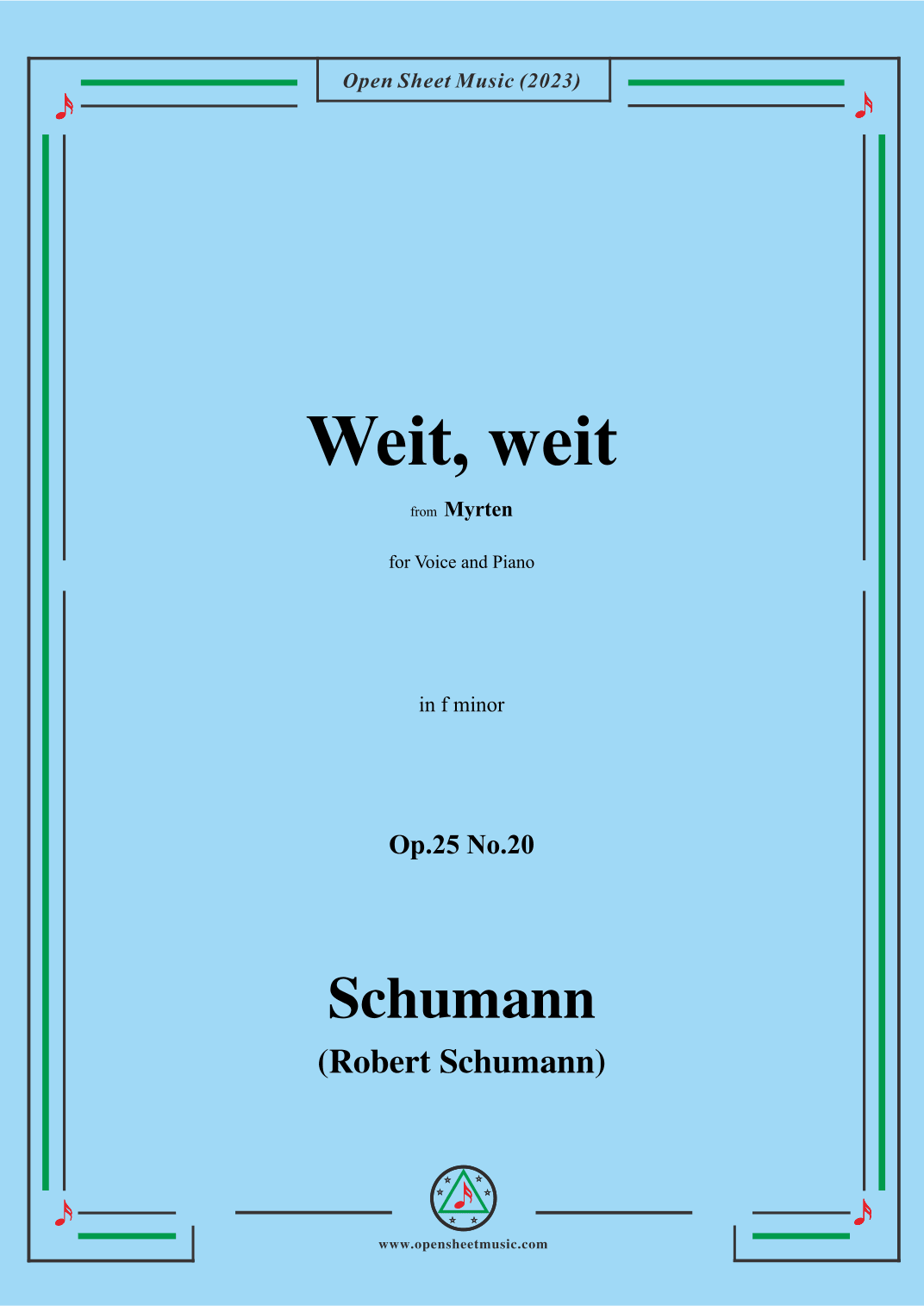 R. Schumann-Weit,weit,Op.25 No.20,from Myrten,in f minor (arr. OSM Press)