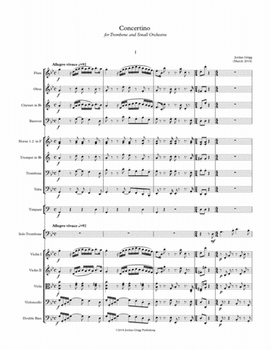 Concertino for Trombone and Small Orchestra