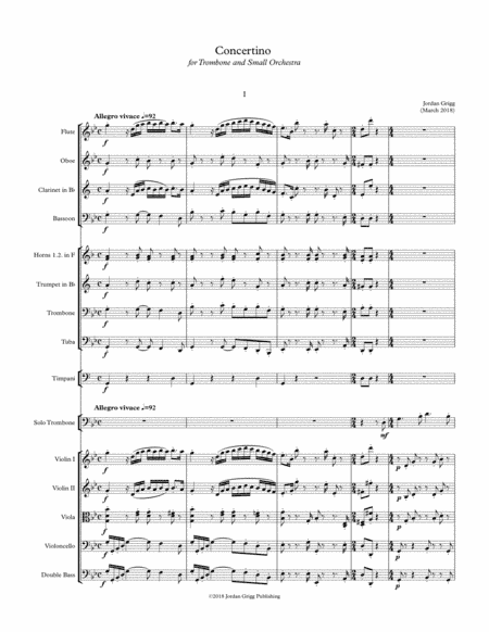 Concertino for Trombone and Small Orchestra