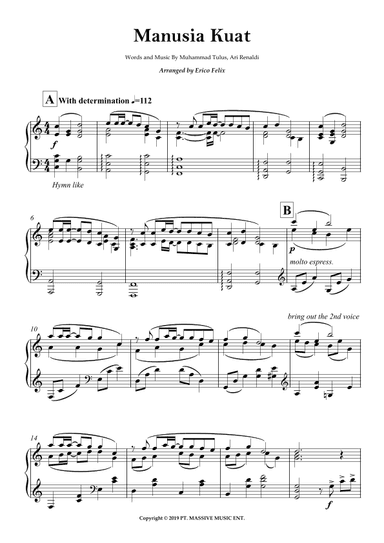Manusia Kuat (arr. Erico Felix)