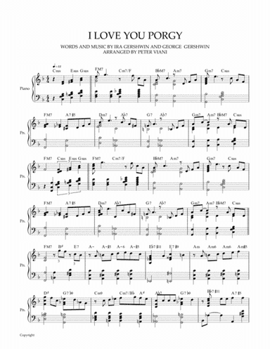 I Loves You, Porgy (arr. Peter Viani)