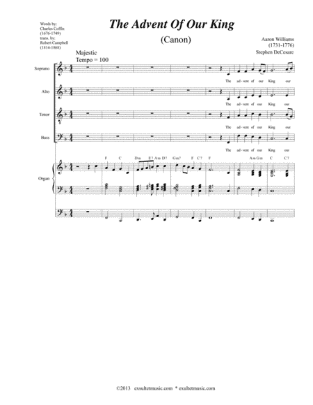 The Advent Of Our King (arr. Stephen DeCesare)