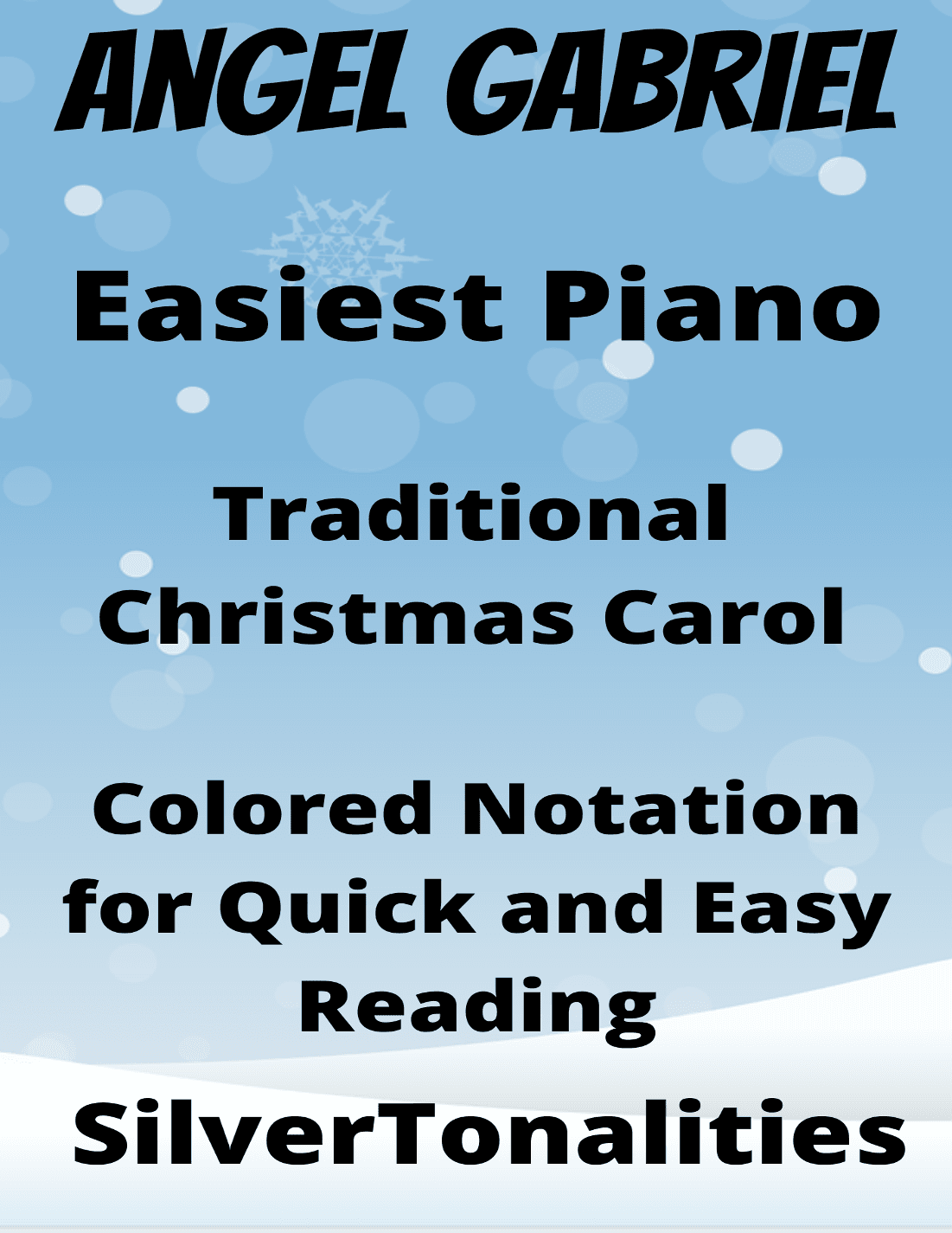 Angel Gabriel Easiest Piano Sheet Music with Colored Notation (arr. SilverTonalities)