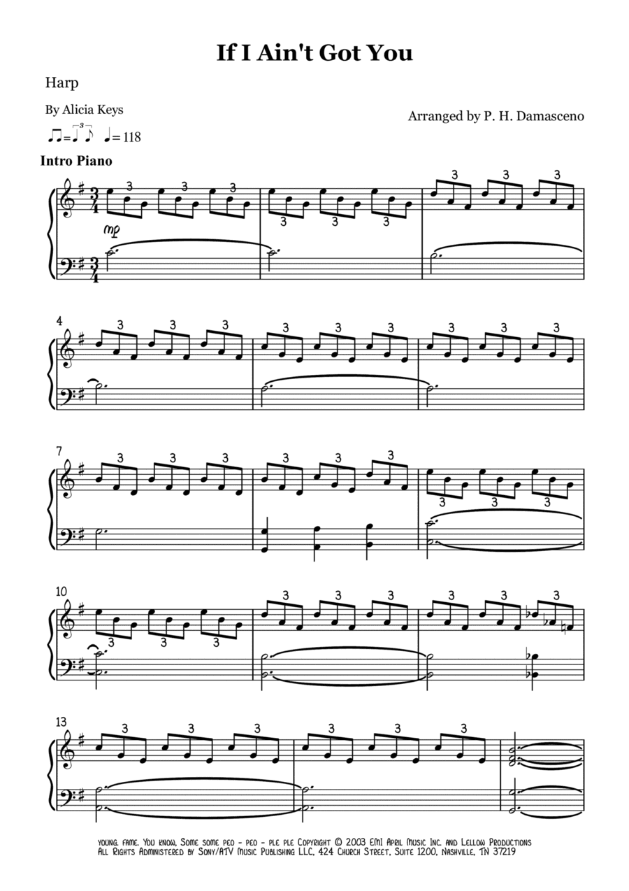 If I Ain't Got You (arr. P.H. Damasceno)