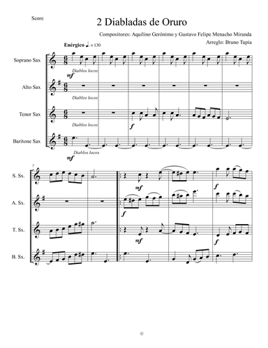 2 Diabladas de Oruro (arr. Bruno Tapia)