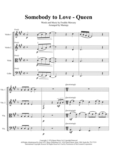 Somebody To Love (arr. Marmpy)