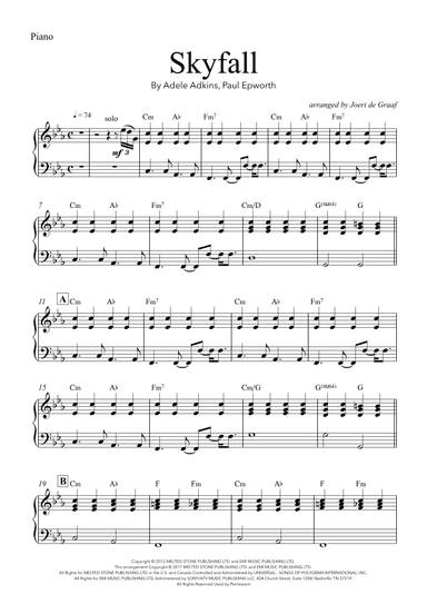 Skyfall (arr. Joeri de Graaf)