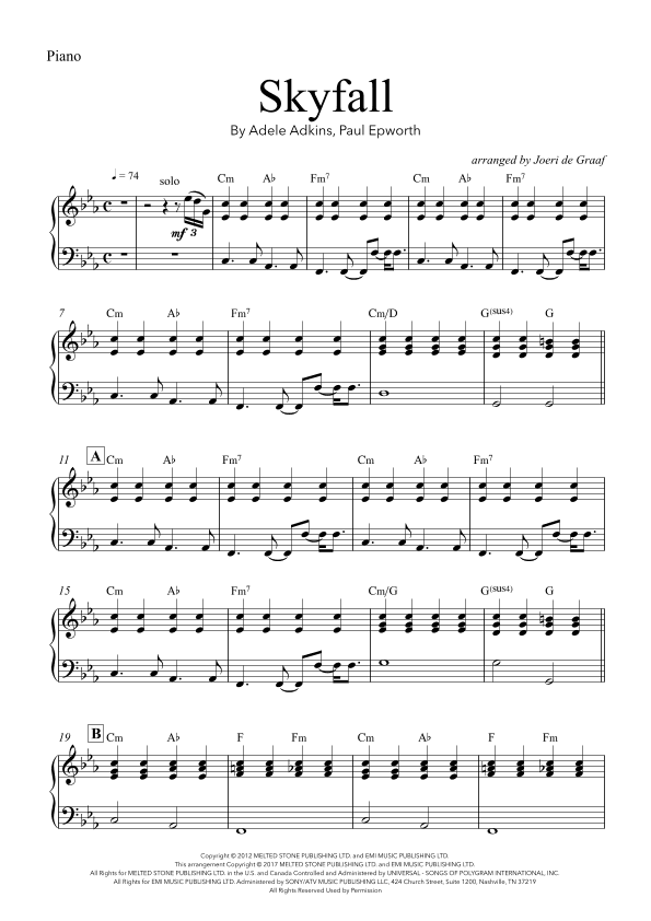 Skyfall (arr. Joeri de Graaf)