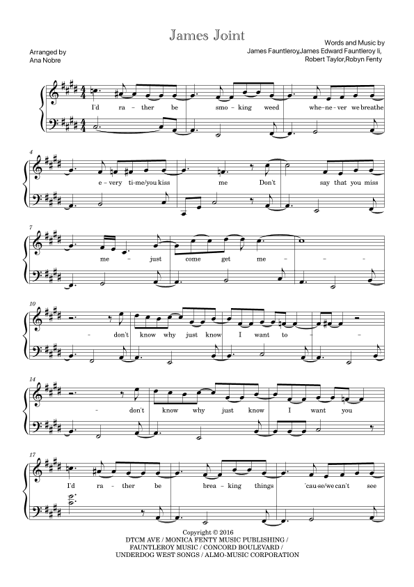 James Joint (arr. Ana Nobre)