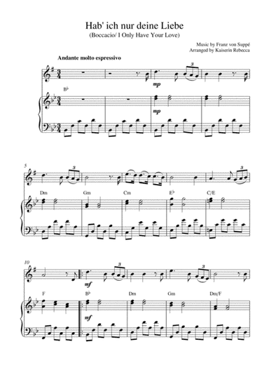 Hab' ich nur deine Liebe (Boccacio/ I Only Have Your Love) (arr. Kaiserin Rebecca)