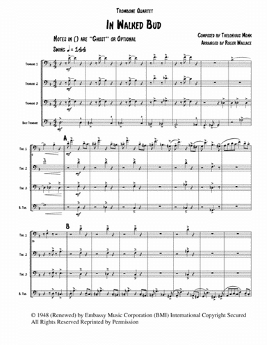 In Walked Bud (arr. Roger Wallace)